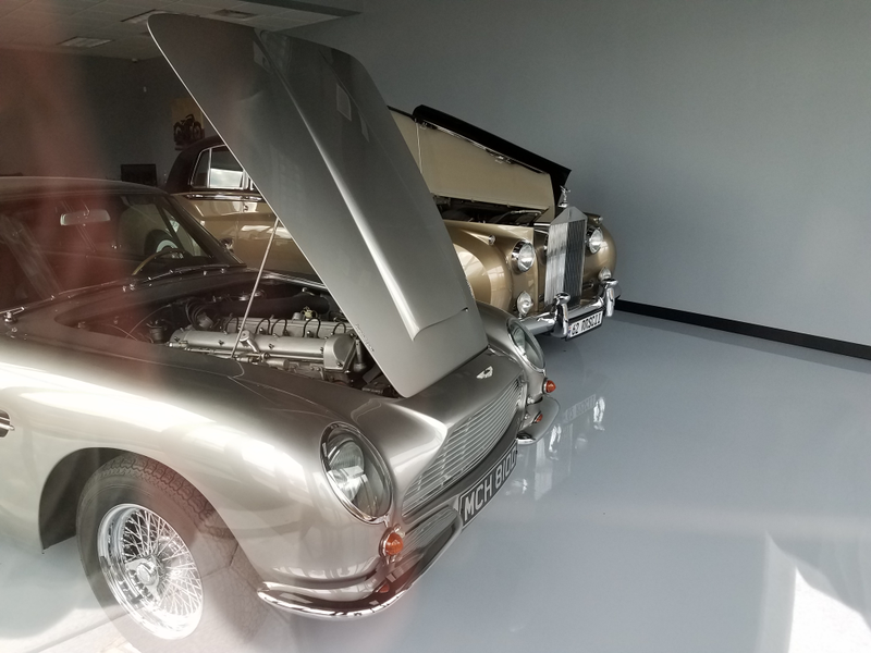 In the small showroom